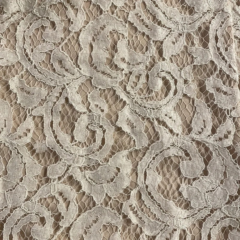 Anthropologie BHLDN Tadashi Shoji Lace Wedding Gown Cream White size 8 - Picture 8 of 13